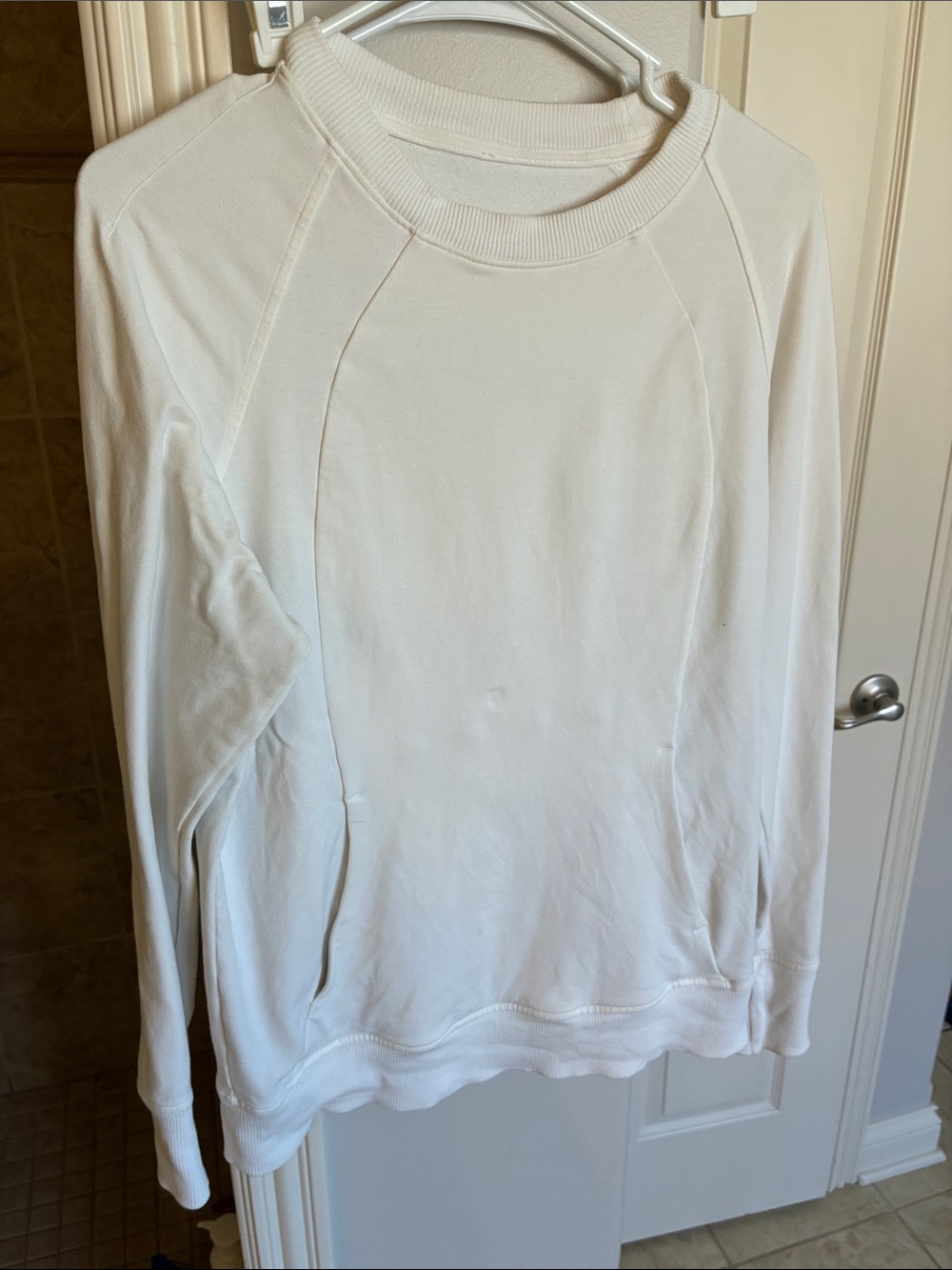 lululemon athletica White Crewneck Sweatshirt